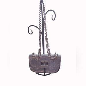 Jessica McClintock Silver Glittery Chain Purse